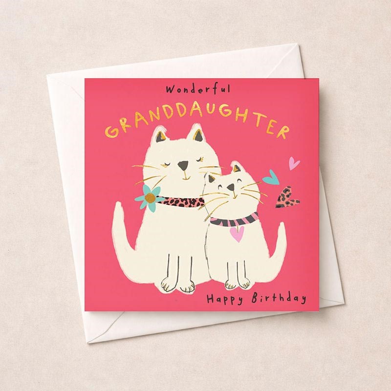 An image of Granddaughter Birthday Card - Cats