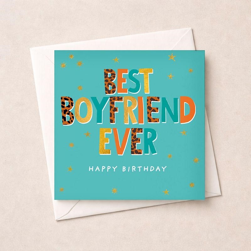 An image of Boyfriend Birthday Card - Words