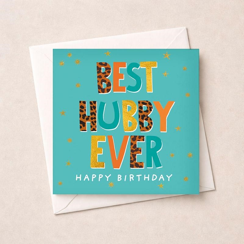 An image of Husband Birthday Card - Words
