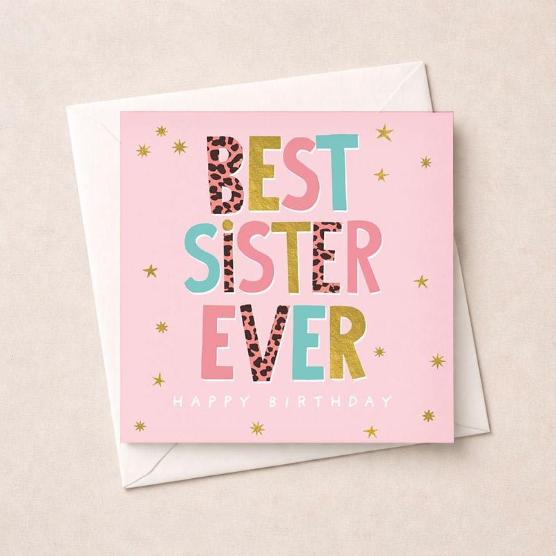 An image of Sister Birthday Card - Words