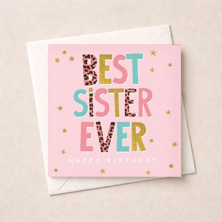 Sister Birthday Card - Words Sister Birthday Card - Words