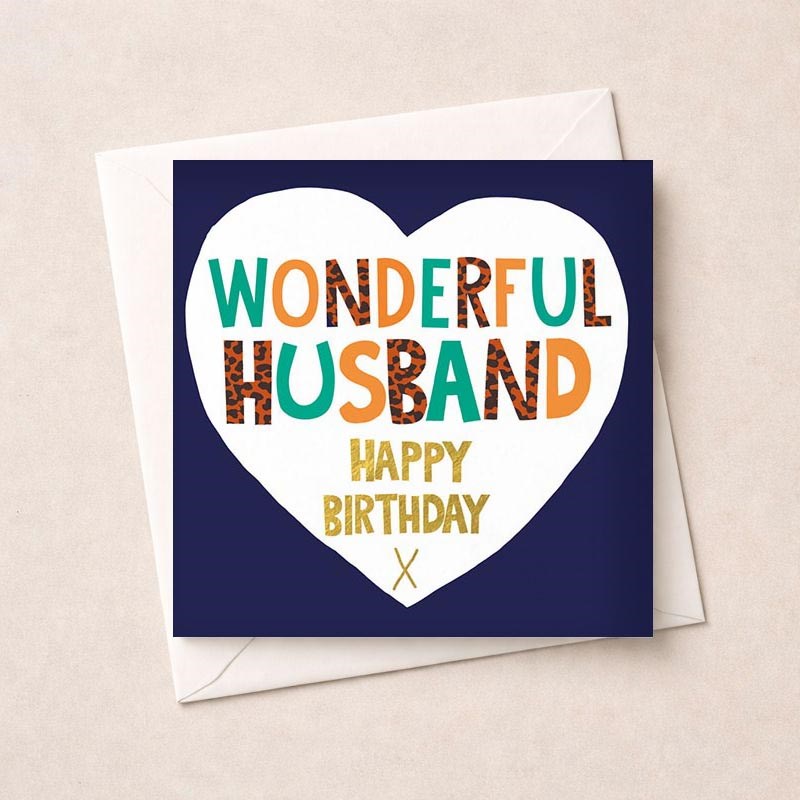 An image of Husband Birthday Card - Heart