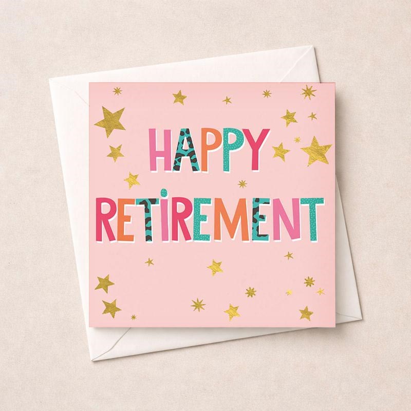 An image of Retirement Card - Stars