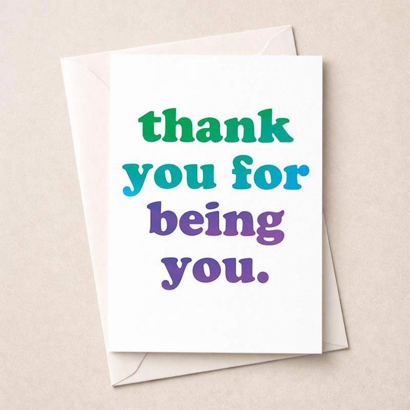 An image of Thank You Card - Thank You For Being You
