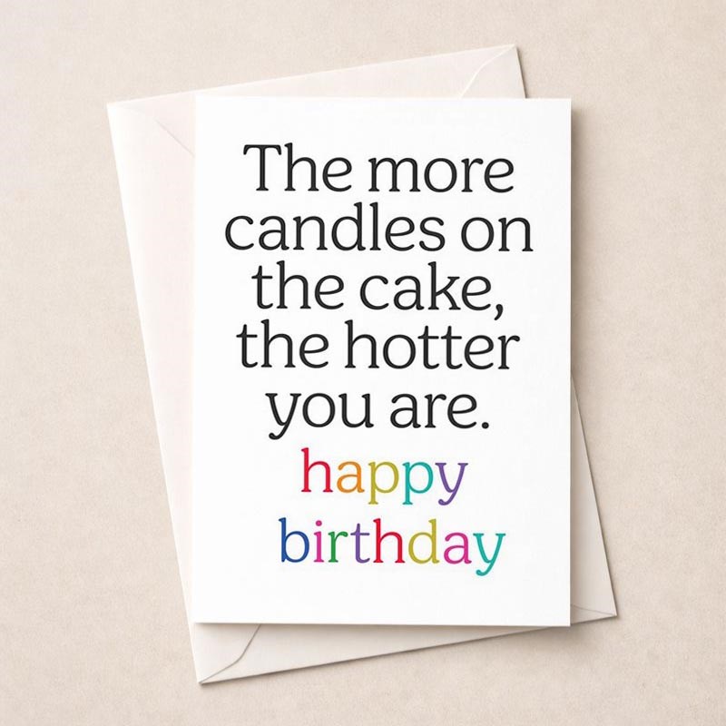 An image of Birthday Card - The More Candles The Hotter You Are