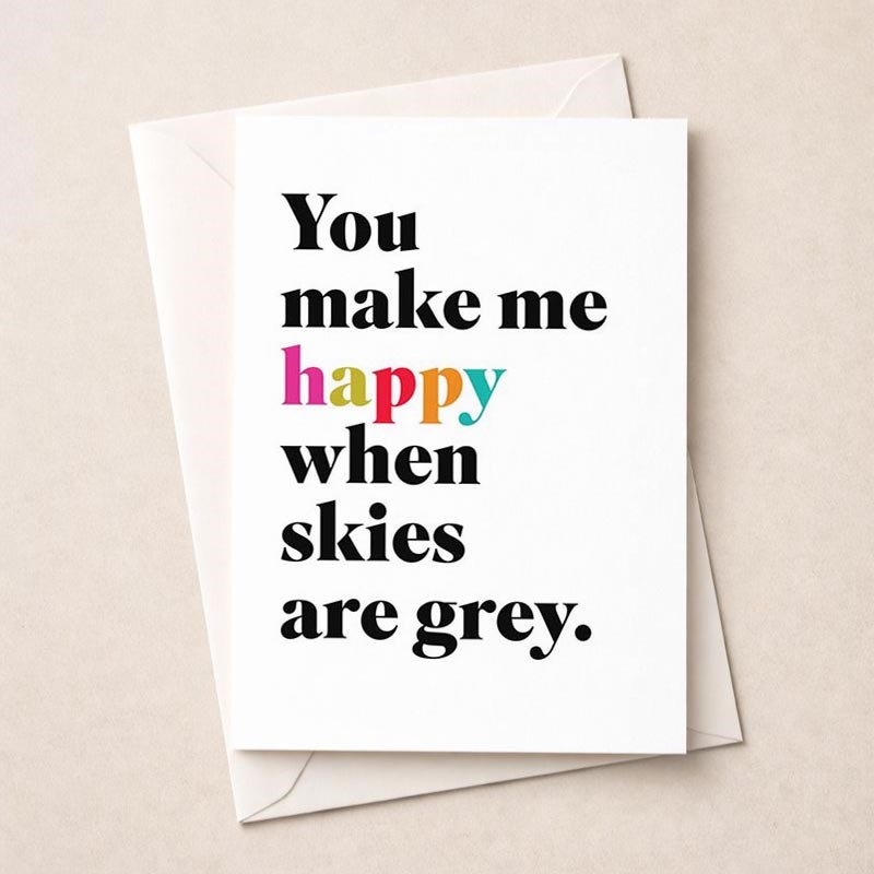 An image of Just To Say Card - You Make Me Happy