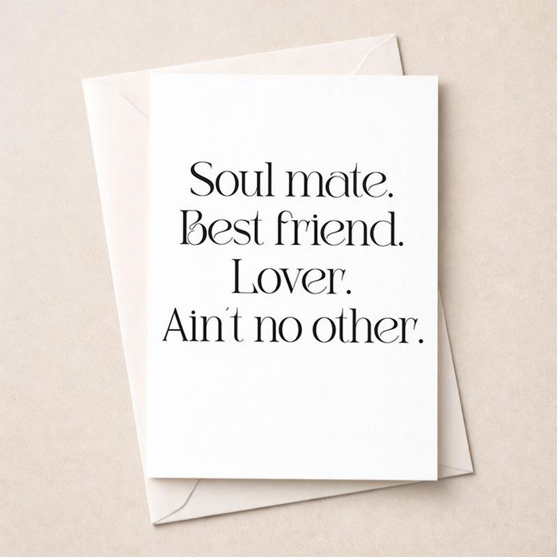 An image of Just To Say Card - Soul Mate Best Friend
