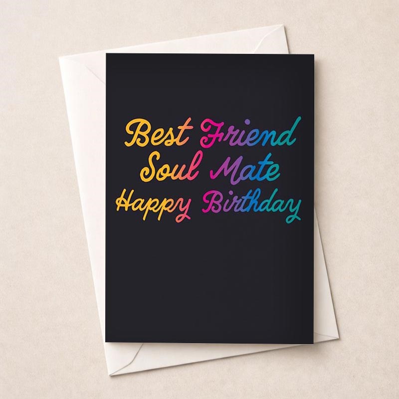 An image of Birthday Card - Best Friend Soul Mate