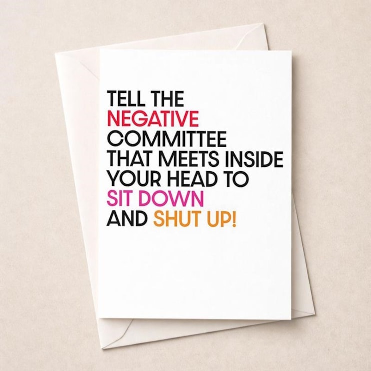 Just To Say Card - Tell The Negative Committee Just To Say Card - Tell The Negative Committee