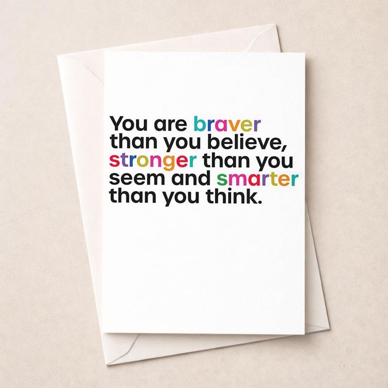 An image of Just To Say Card - You Are Braver