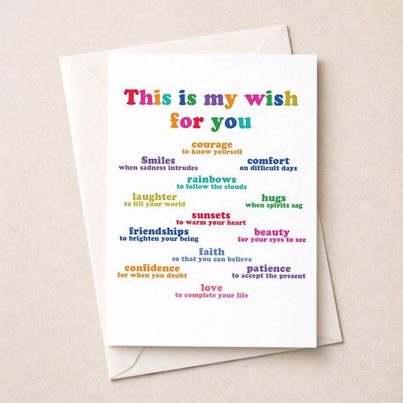 An image of Just To Say Card - This Is My Wish For You