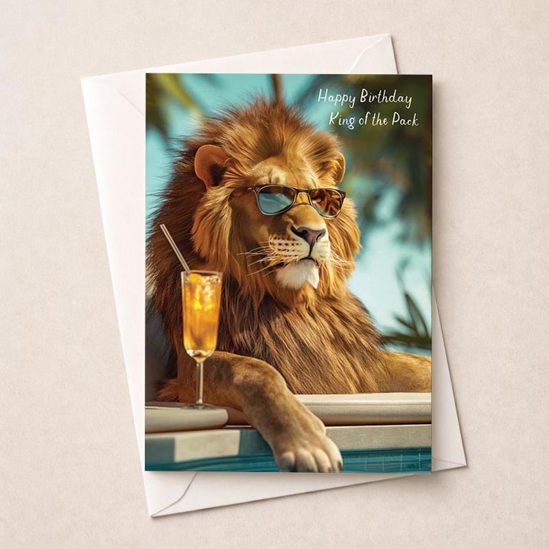 An image of Birthday Card - King Of The Pack