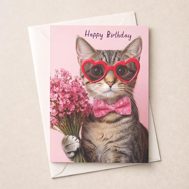 An image of Birthday Card - Birthday Cat