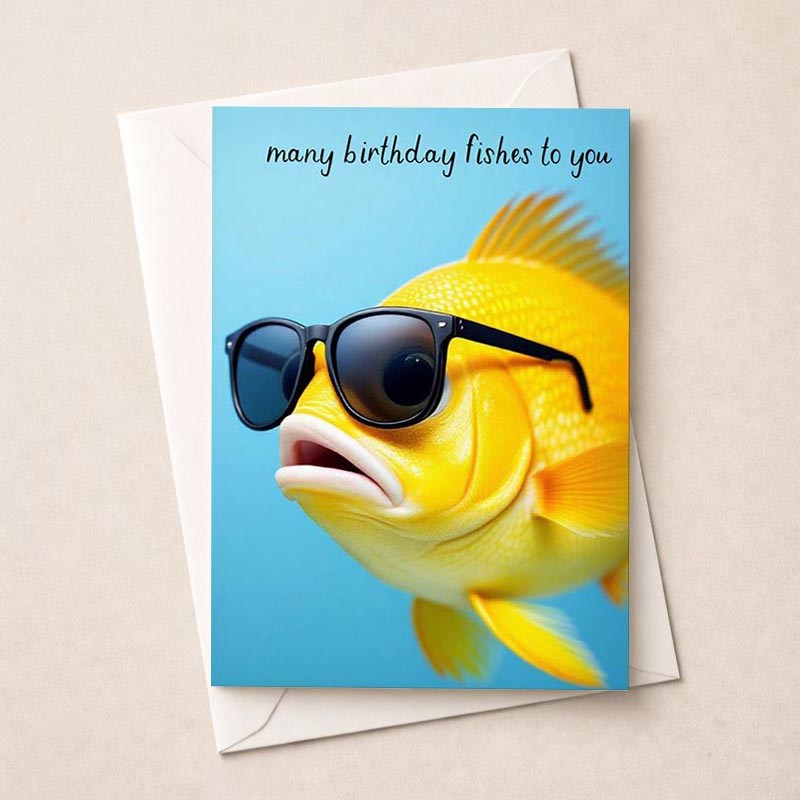 An image of Birthday Card - Many Birthday Fishes To You