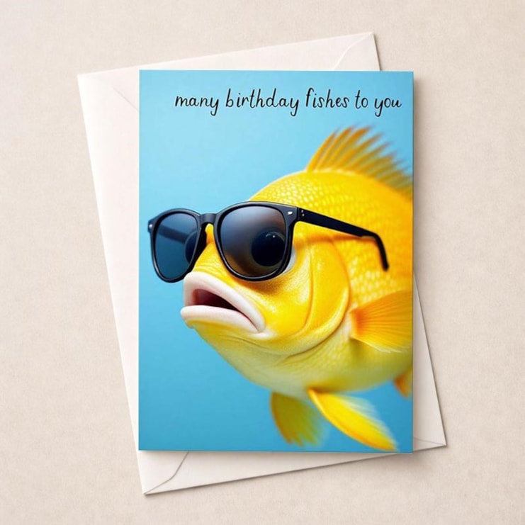 Birthday Card - Many Birthday Fishes To You Birthday Card - Many Birthday Fishes To You