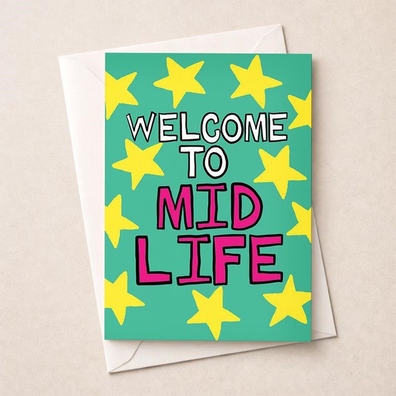 An image of Birthday Card - Welcome To Mid Life