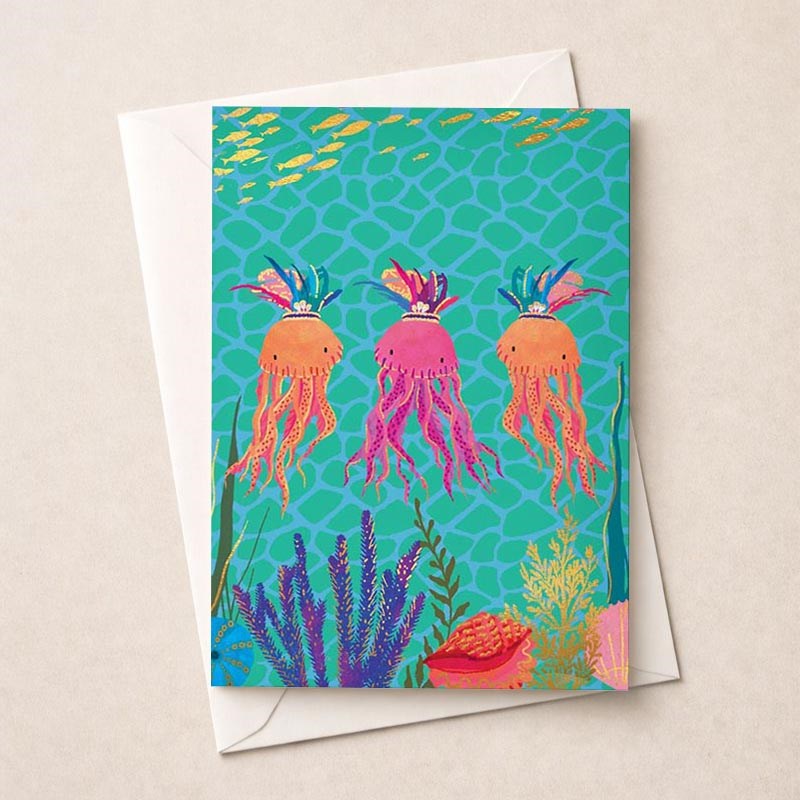 An image of Open Card - Jellyfish