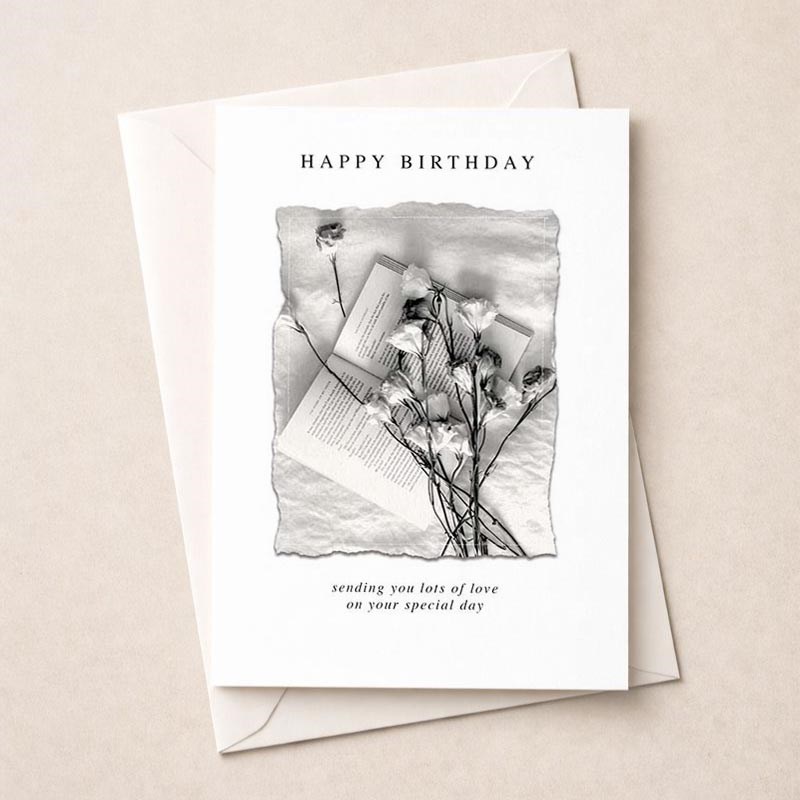 An image of Birthday Card - Book And Roses