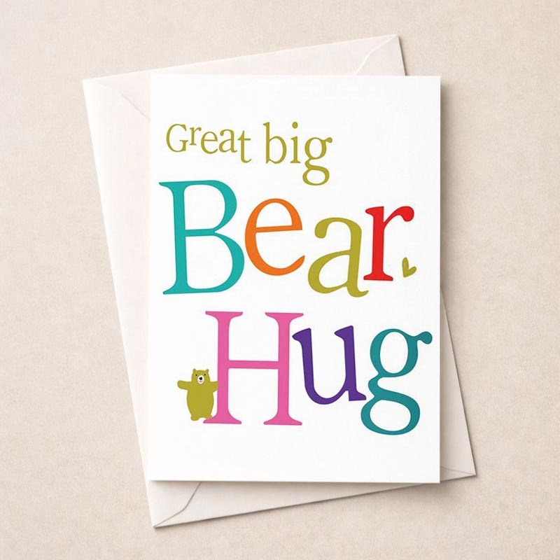 An image of Thinking Of You Card - Great Big Bear Hug