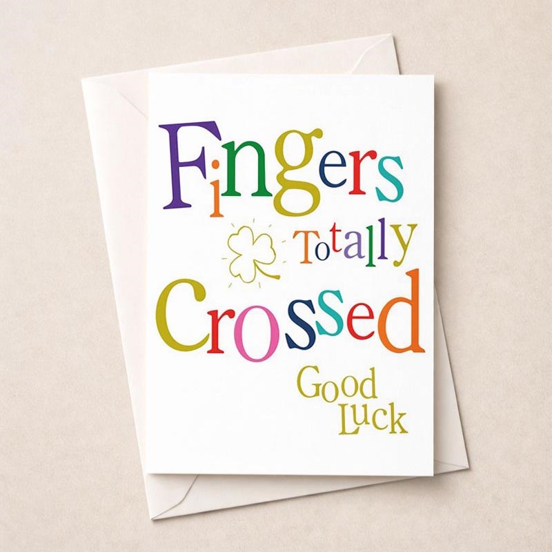 An image of Good Luck Card - Fingers Totally Crossed