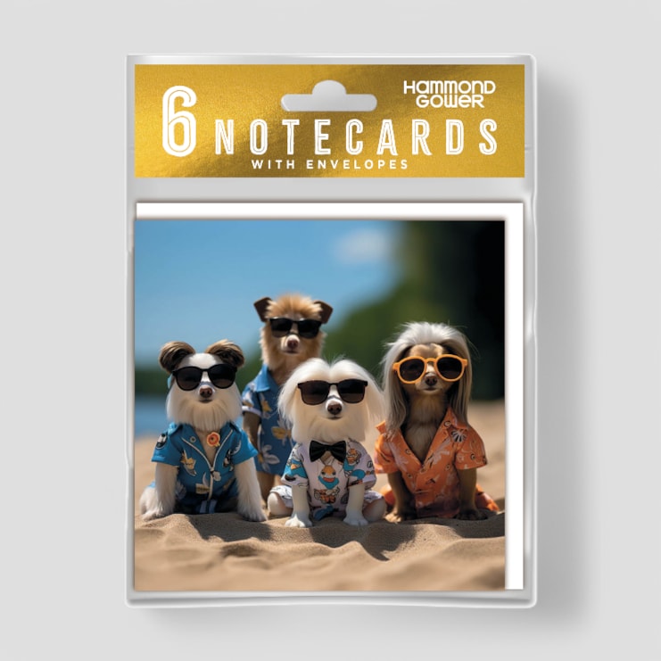 Hanging Notecard Set - Beach Dogs Hanging Notecard Set - Beach Dogs