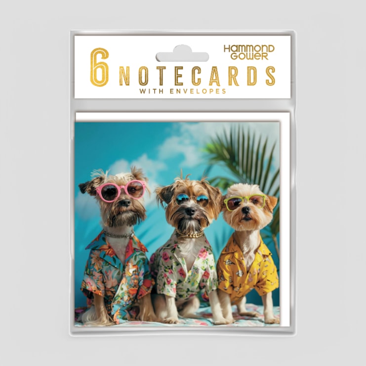 Hanging Notecard Set - Hawaiin Shirt Dogs Hanging Notecard Set - Hawaiin Shirt Dogs