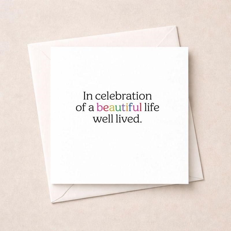 An image of Birthday Card - In celebration of a beautiful life