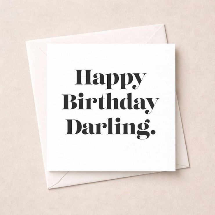 Birthday Card - Happy Birthday Darling Birthday Card - Happy Birthday Darling
