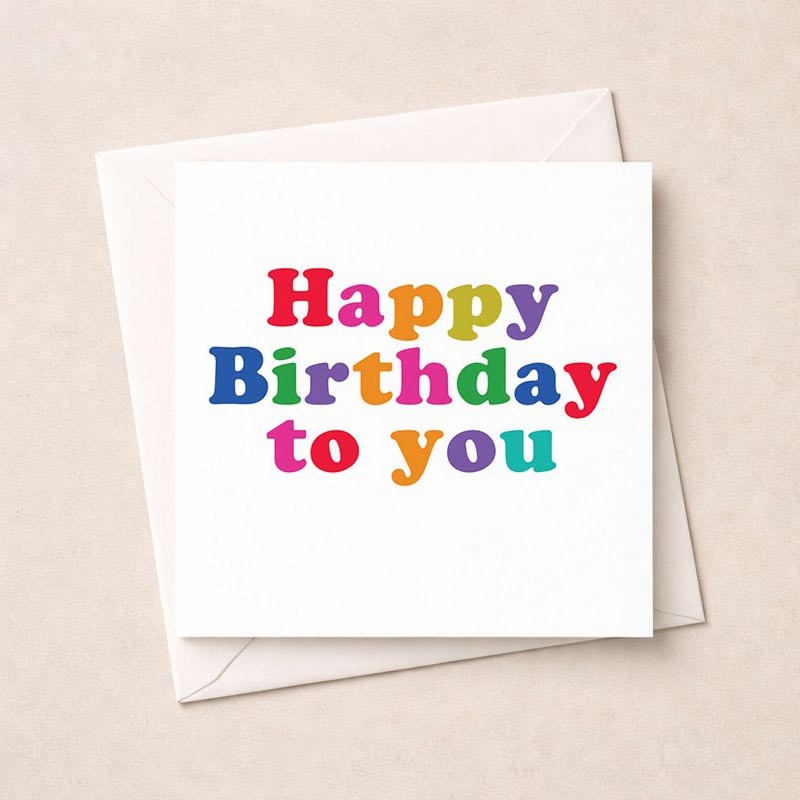 An image of Birthday Card - Happy Birthday To You
