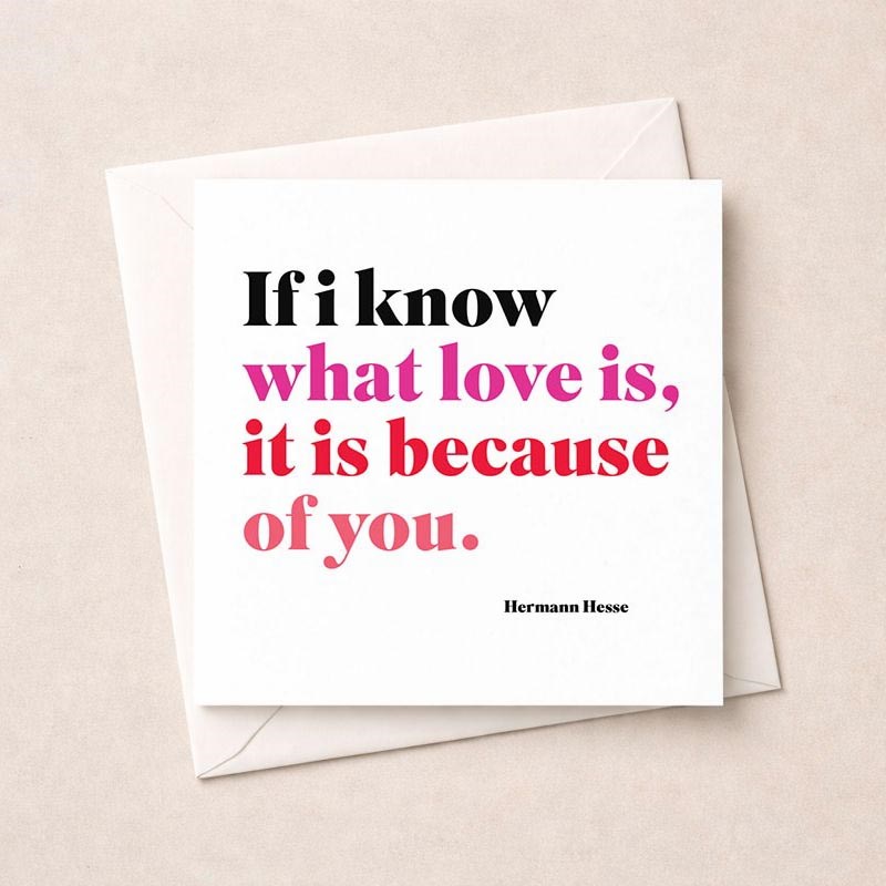 An image of Anniversary Card - If I know what love is