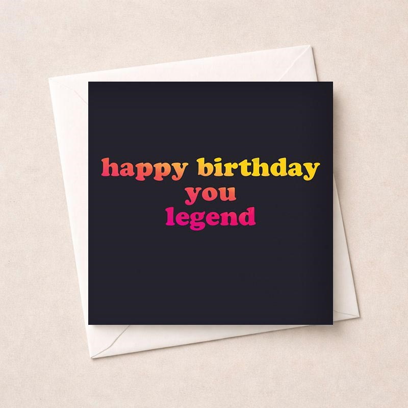An image of Birthday Card - You Legend