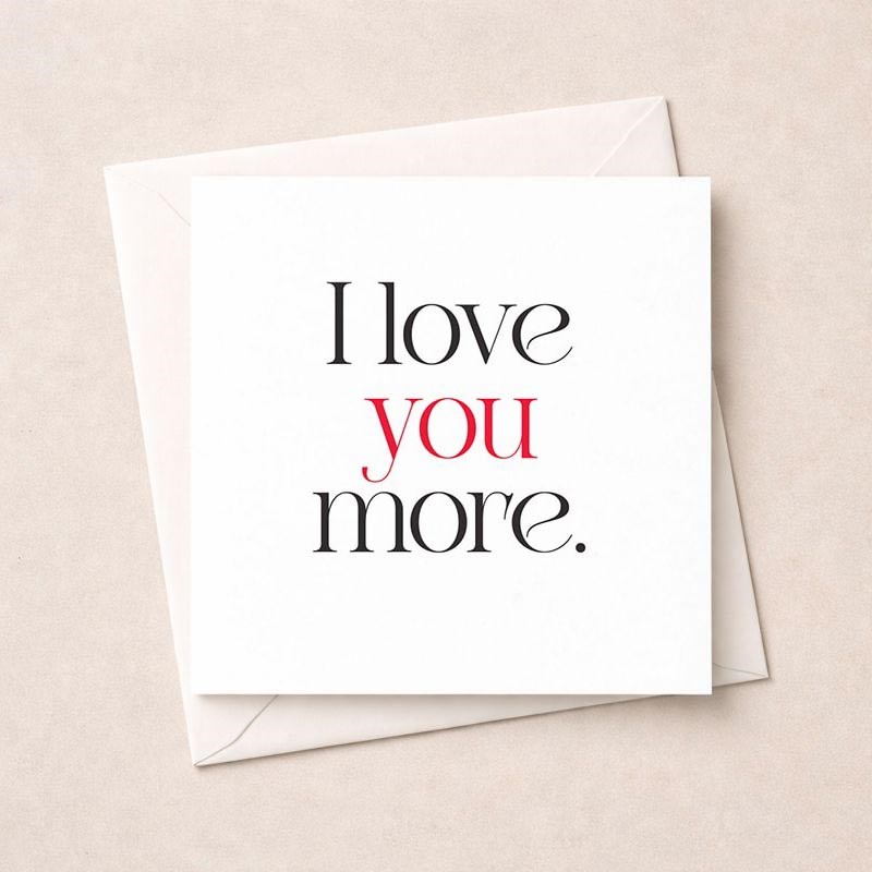 An image of Anniversary Card - I love you more
