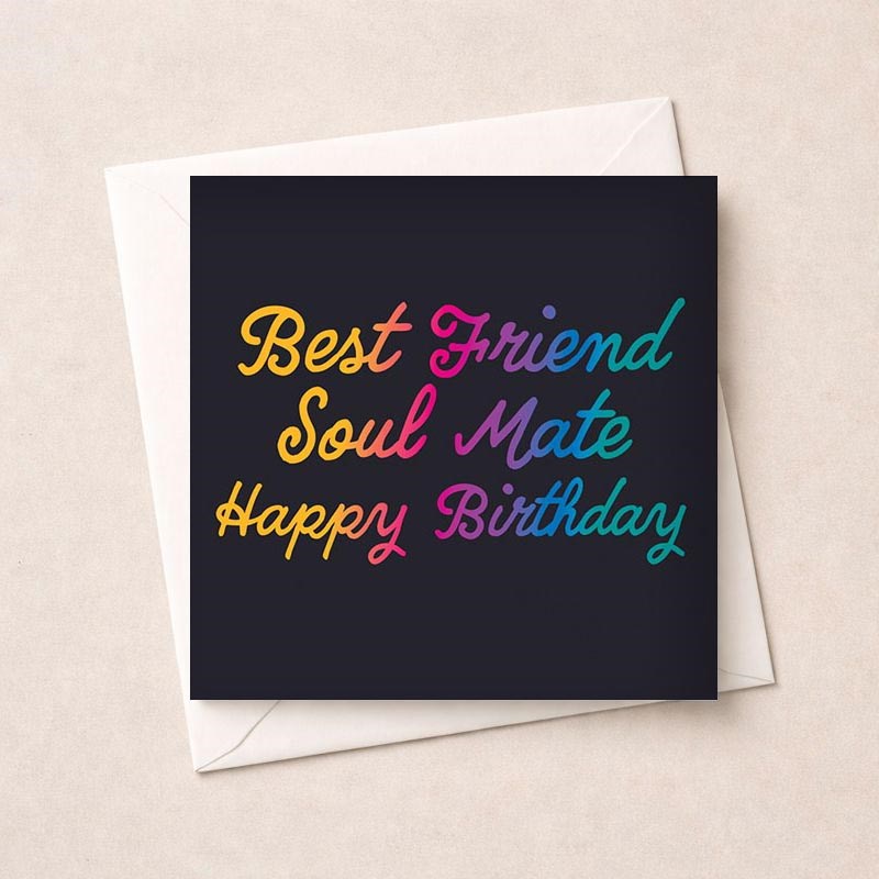 An image of Birthday Card - Best Friend Soul Mate