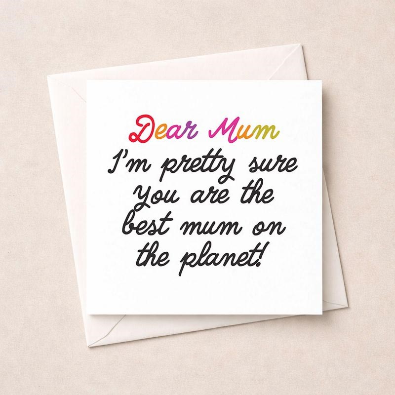 An image of Just To Say Card - Dear Mum