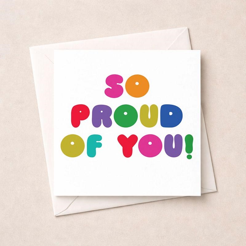 An image of Congratulations Card - So proud of you!