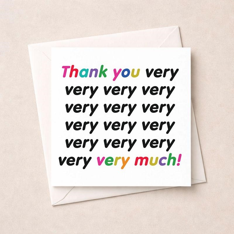 An image of Thank You Card - Thank You Very Very Much