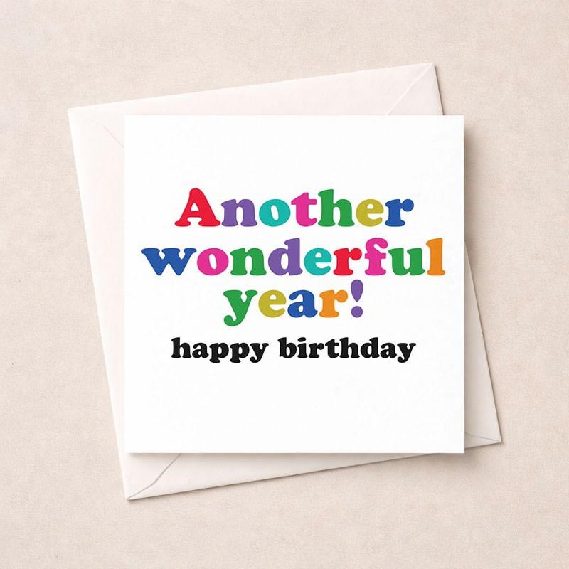 An image of Birthday Card - Another Wonderful Year