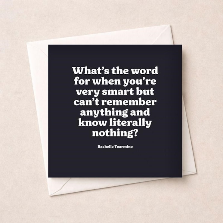 Just To Say Card - What's The World Just To Say Card - What's The World