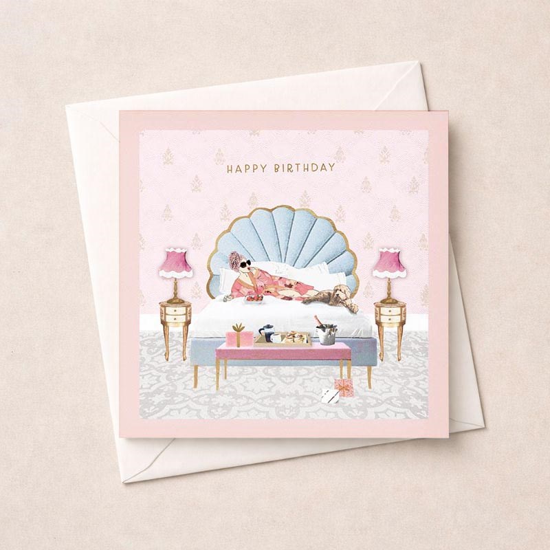 An image of Birthday Card - Woman With Dog