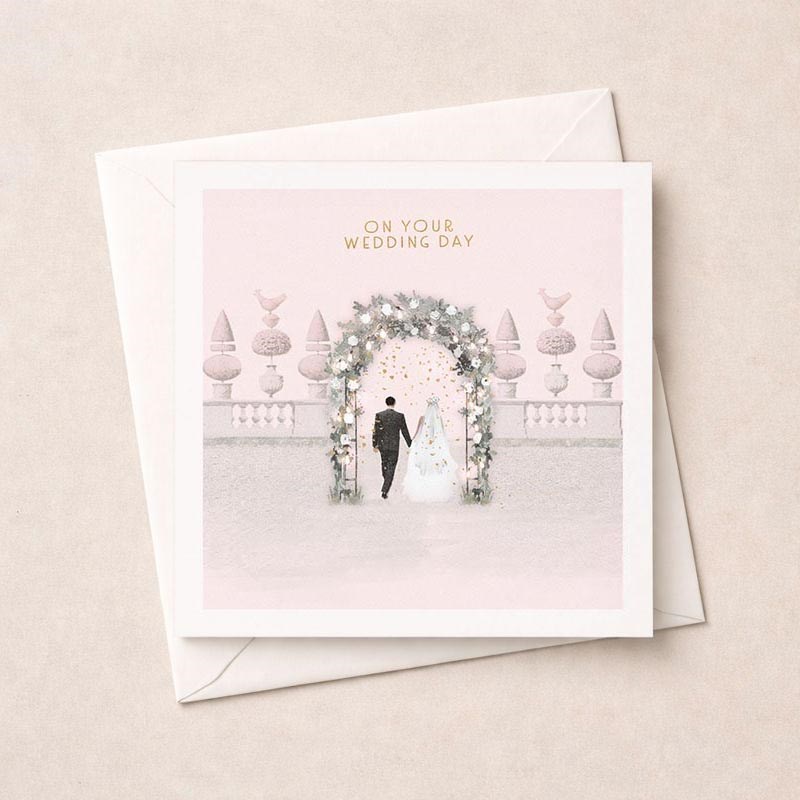 An image of Wedding Day Card - Floral Arch