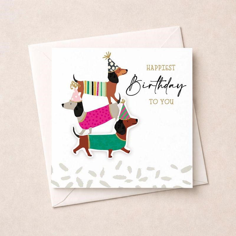 An image of Birthday Card - Daschunds