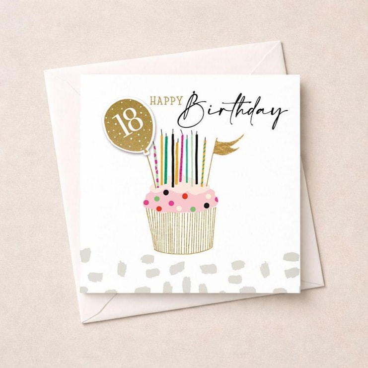 Age 18 Birthday Card - Cupcake Age 18 Birthday Card - Cupcake