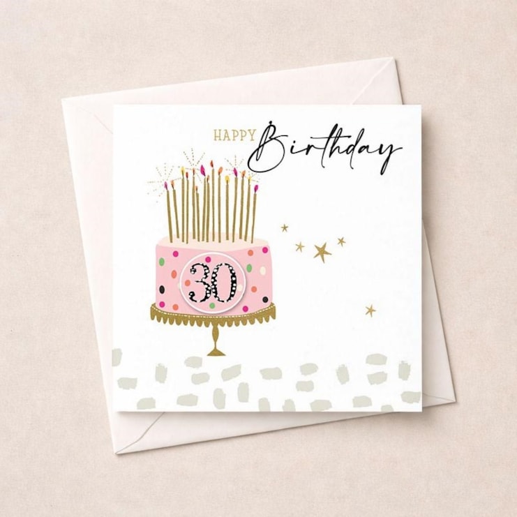 Age 30 Birthday Card - Birthday Cake Age 30 Birthday Card - Birthday Cake