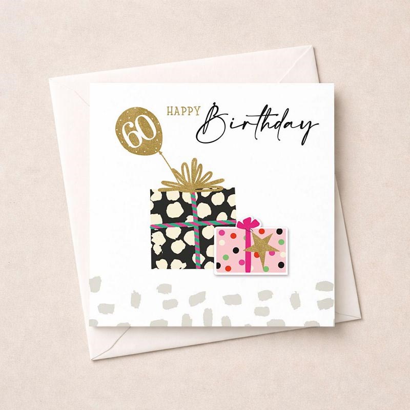 An image of Age 60 Birthday Card - Birthday Presents