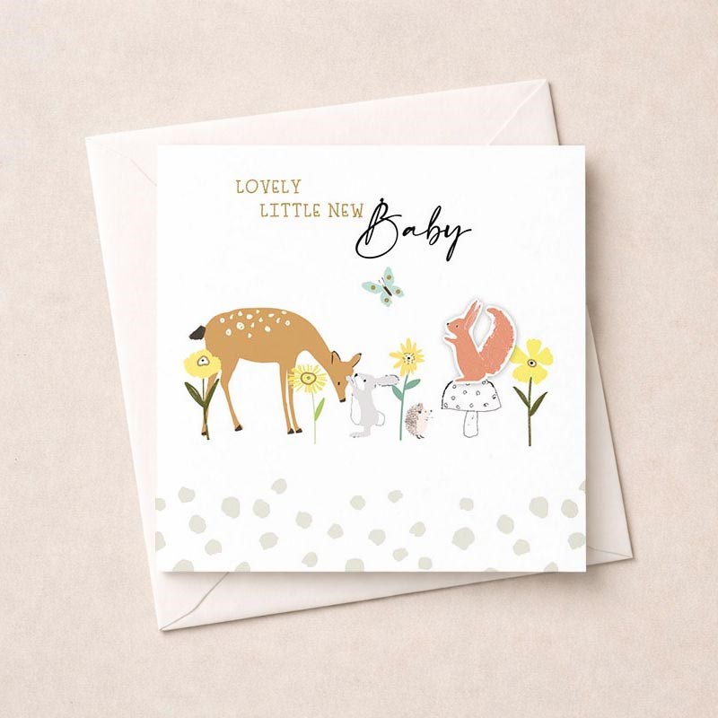 An image of New Baby Card - Woodland Animals