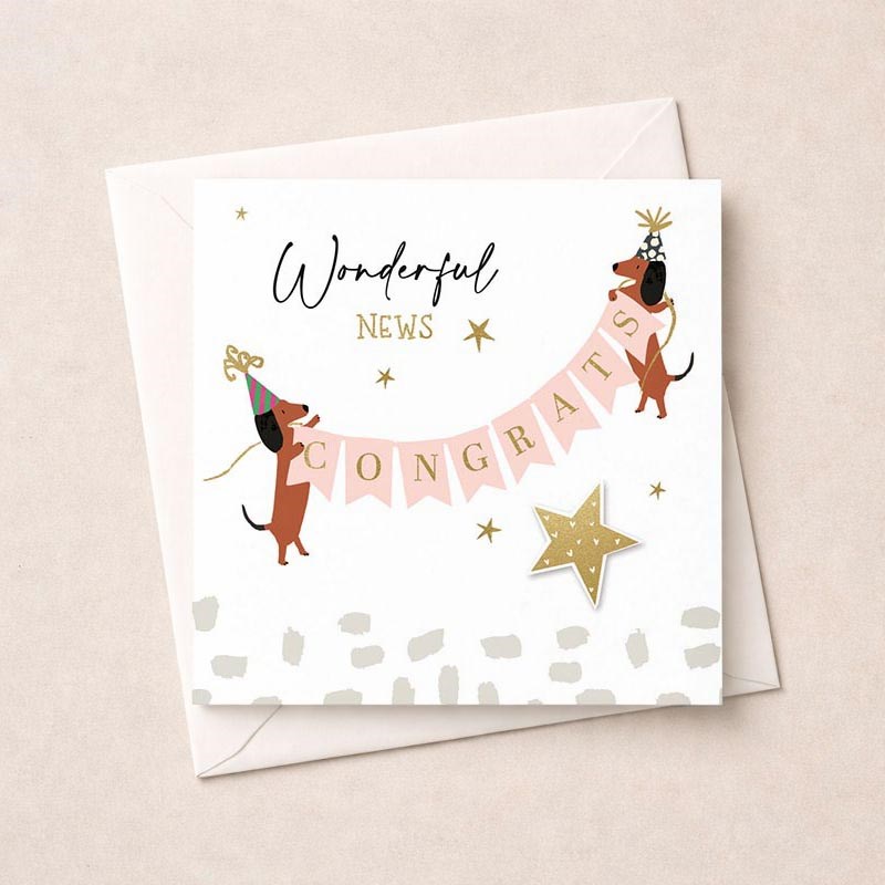 An image of Congratulations Card - Daschunds