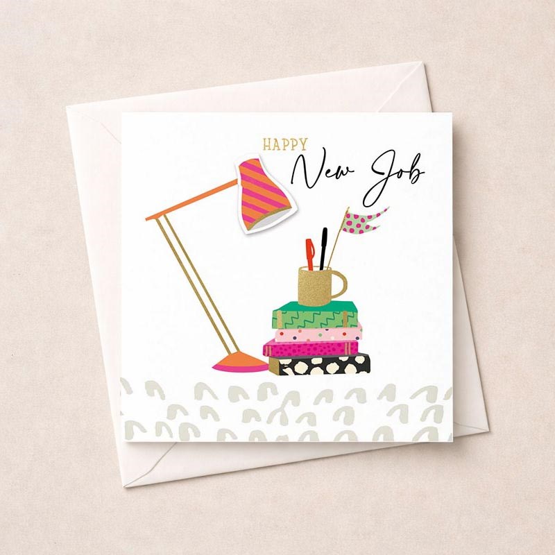 An image of New Job Card - Desk Lamp and Books