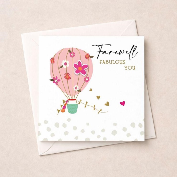 Sorry You’re Leaving Card - Hot Air Balloon Sorry You’re Leaving Card - Hot Air Balloon