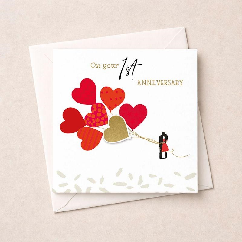 An image of Your Anniversary Card - Heart Balloons
