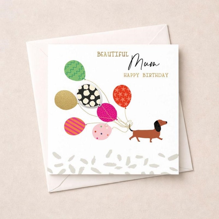 Birthday Card - Mum Sweet Daschund Birthday Card - Mum Sweet Daschund